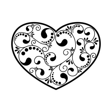 süs siyah kalp