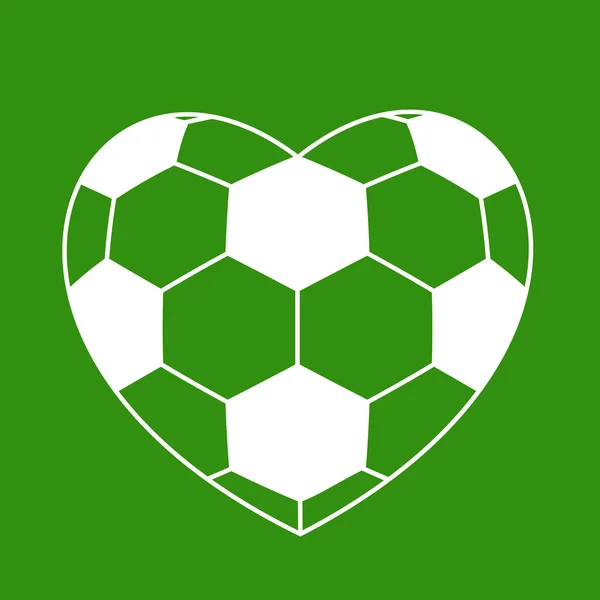 Corazón de pelota de fútbol — Archivo Imágenes Vectoriales