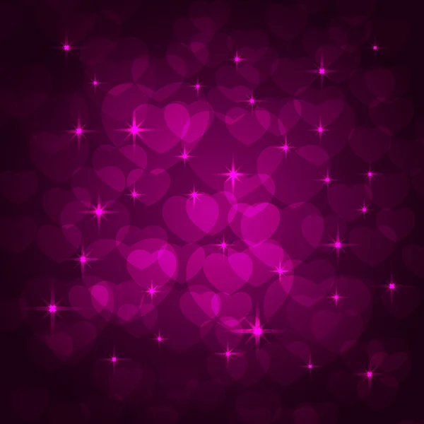 Valentine bokeh hearts — Stock Vector