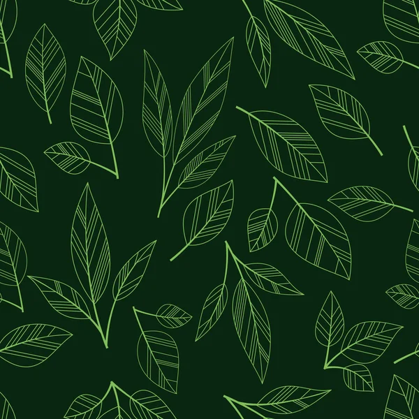 无缝的绿叶 — 图库矢量图片