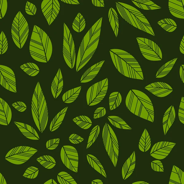 Green seamless leaves — Stock Vector