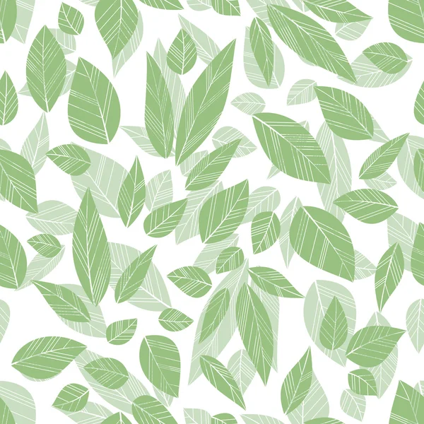 Folhas verdes sem costura —  Vetores de Stock