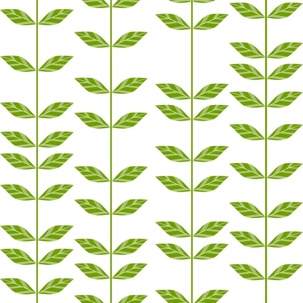 Zielone liście bez szwu — Wektor stockowy