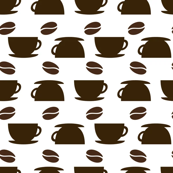 Taza de café sin costura — Vector de stock