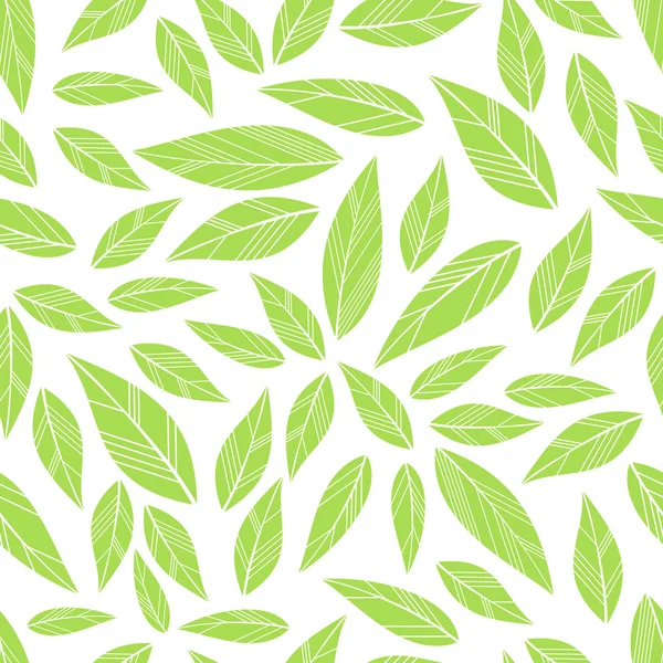 Green seamless leaves — Stock Vector