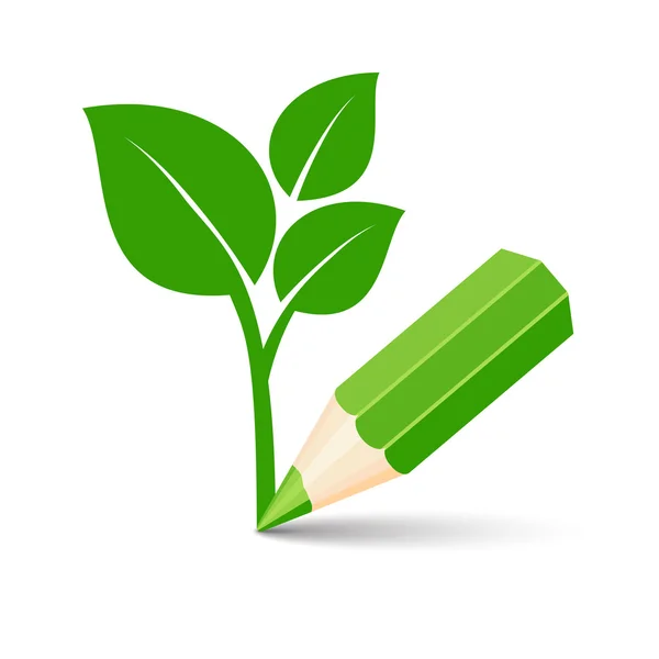 Icono ecológico verde — Vector de stock