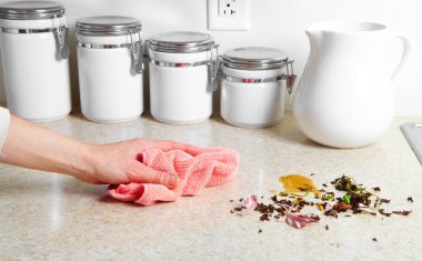 Temizlik yemek masası