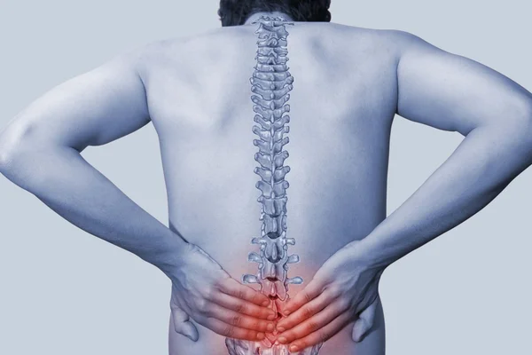 Pain in back — Stock Photo, Image