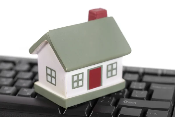 House and keyboard — Stock Photo, Image