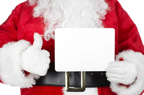 Christmas Santa met een kaart — Stockfoto
