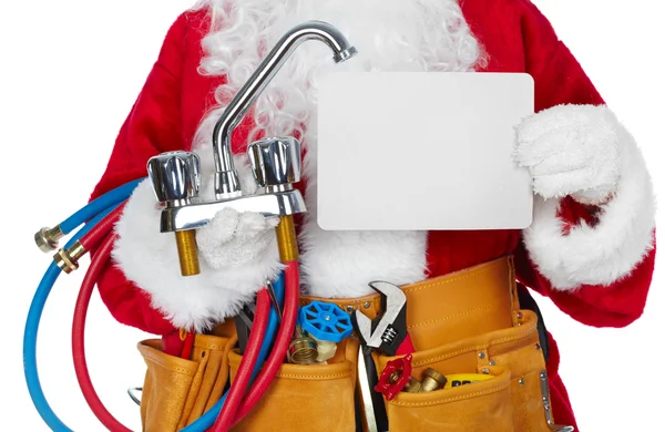 Santa Claus s pásem nástroj. — Stock fotografie