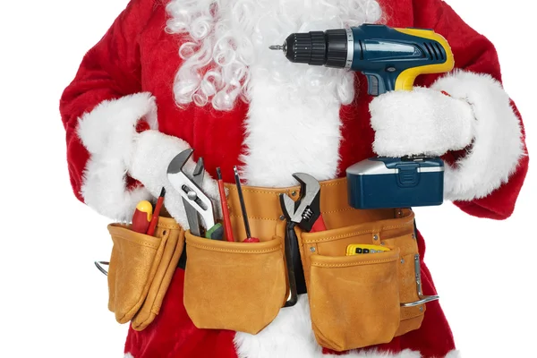 Noel Baba bir alet kemeri ile.