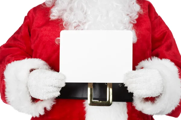 Vánoční Santa s kartou — Stock fotografie