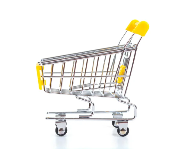 Shopping cart, isolated on white — Stock Photo, Image