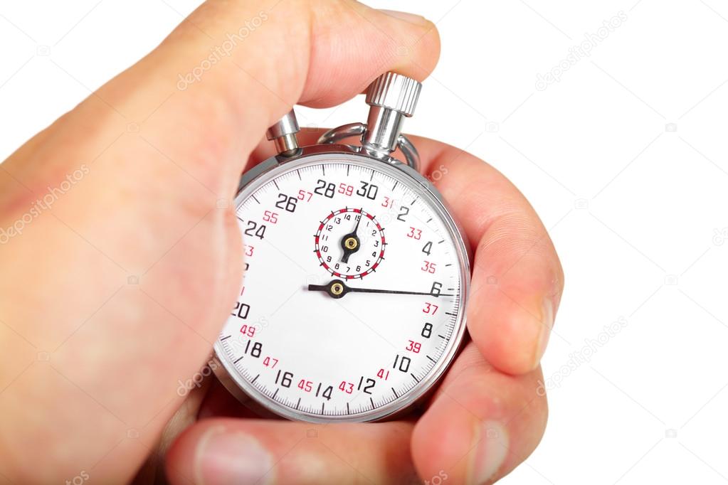 Hand and stopwatch