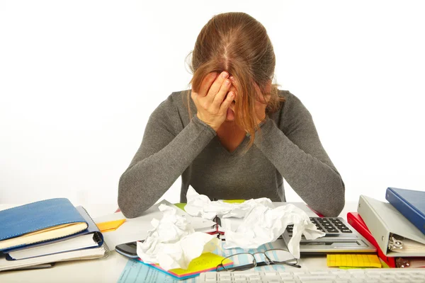 Uomo d'affari stressato — Foto Stock