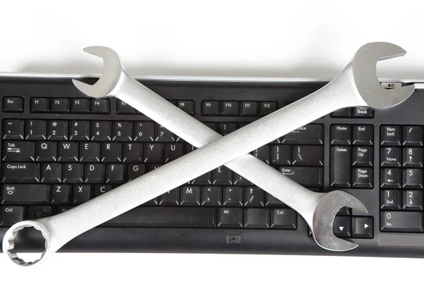 Werkzeuge und Tastatur — Stockfoto