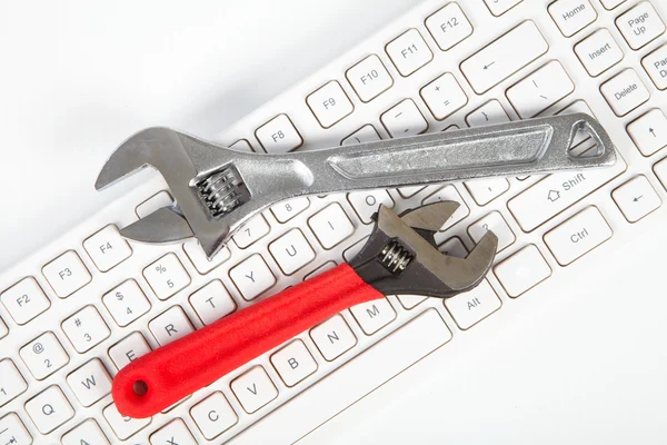 Tools and keyboard — Stock Photo, Image