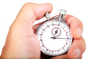 Hand and stopwatch clipart