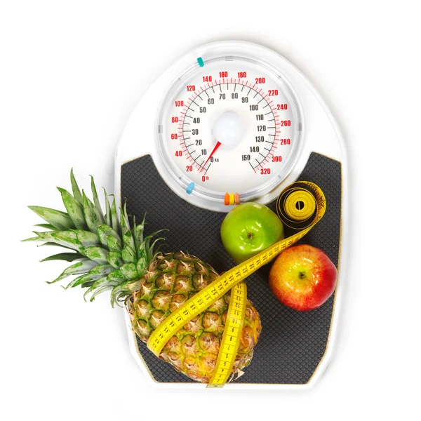Scales and fruit — Stock Photo, Image