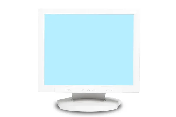 Computermonitor isoliert auf weißem Hintergrund — Stockfoto