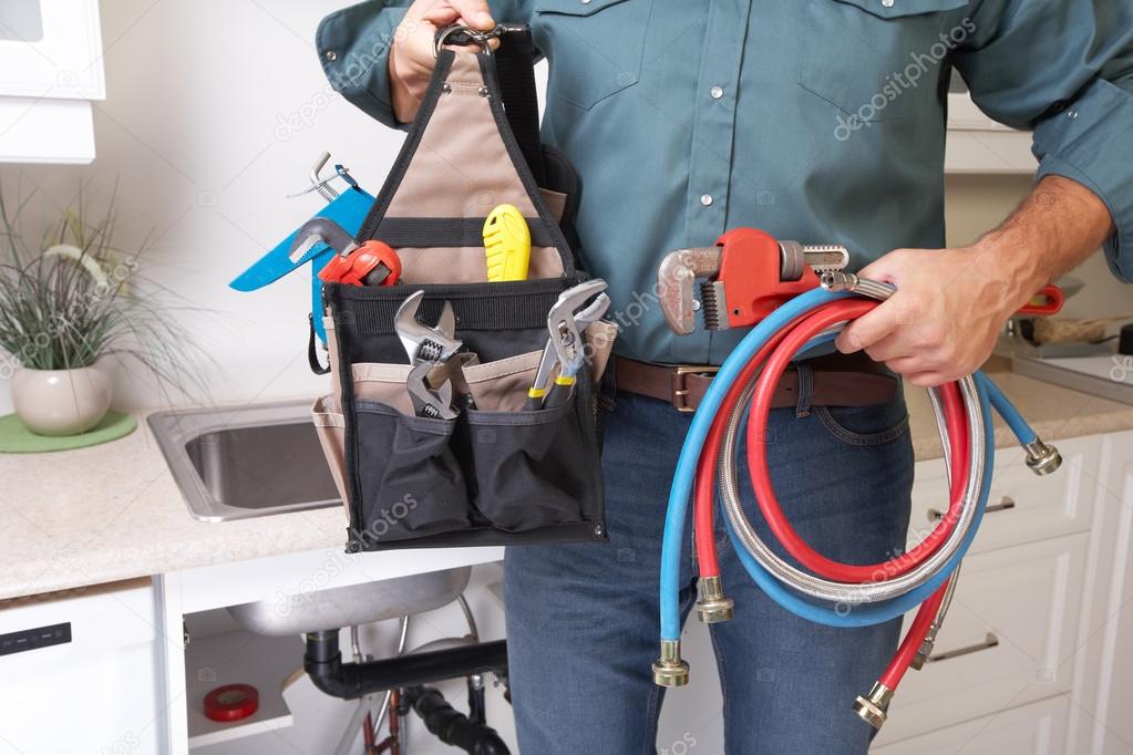 Plumber on the kitchen.