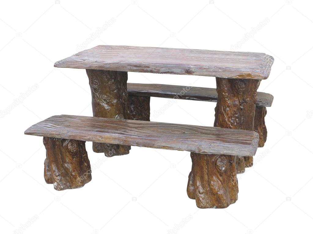 Brown Wooden Garden Furniture Table And Chairs Isolated Over Whi Stock Photo C Arogant 104676710