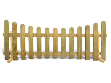 Ahşap çit üzerinde beyaz izole