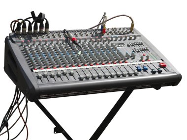 Elektronik mikrofondaki Mikser konsol Resepsiyon izole kablosu ile