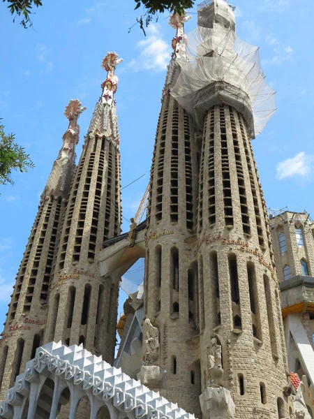 05.07.2016, Barcelona, Španělsko: Sagrada Familia církev ve výstavbě — Stock fotografie