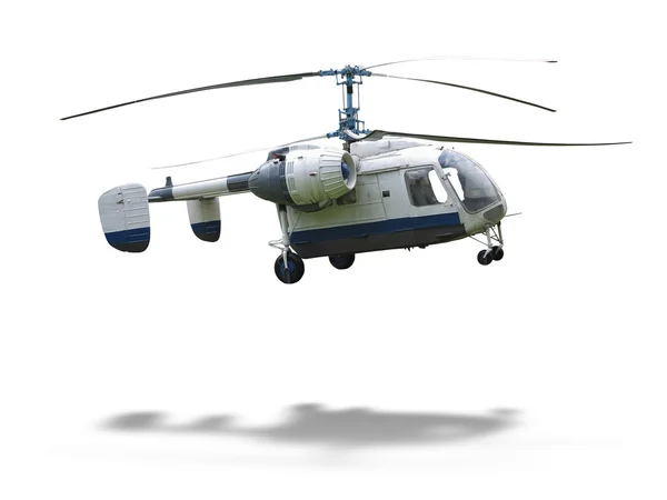 KA-26 russian double rotor helicopter isolated on white backgrou — Stock Photo, Image