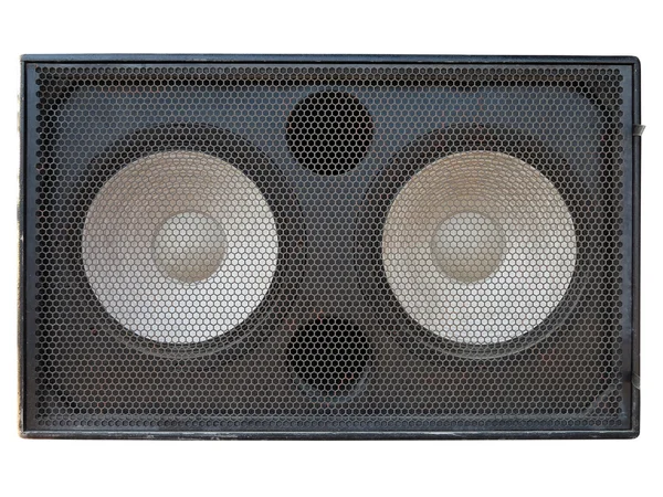 Powerful stage concerto audio speakers isolated on white — Stock Photo, Image