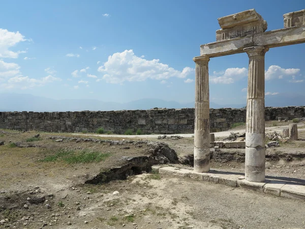 Søyler og ruiner av det gamle Artemis-tempelet – stockfoto