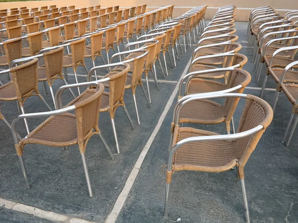 Rząd siedzeń krzesło w teatrem na świeżym powietrzu — Zdjęcie stockowe