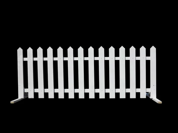 Wooden fence at ranch isolated on black background — Stock Photo, Image