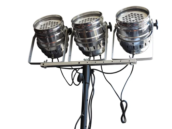Studio spotlight lighting equipment isolated on white — Stock Photo, Image
