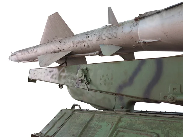 古いロシアの対空防衛ロケット ランチャー ミサイル人里 — ストック写真