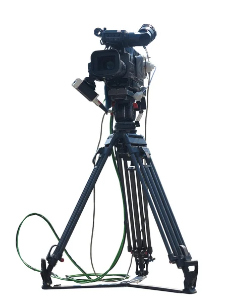 TV professionele studio digitale videocamera geïsoleerd op wit — Stockfoto