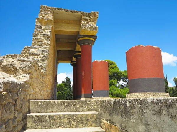 Rovine del palazzo minoico di Cnosso a Heraklion, Grecia — Foto Stock