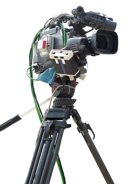 TV professionele studio digitale videocamera geïsoleerd op wit — Stockfoto