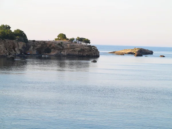 Clear azure sea water landskape and rocks near Crete coast, Gree Stock Image