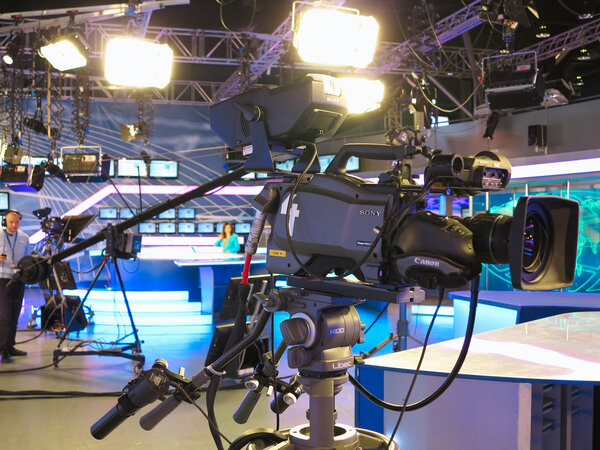 05.04.2015, MOLDOVA, "Publika TV" NEWS studio with light equipme