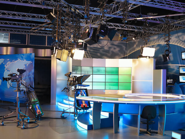 13.04.2014, MOLDOVA, "Publika TV" NEWS studio with light equipme