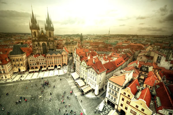 Utsikt över gamla stan i Prag. — Stockfoto