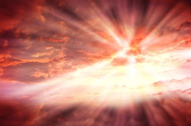 Kızıl gökyüzü arka plan.