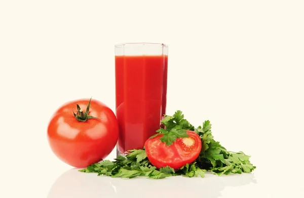Rote Tomaten und Petersilie — Stockfoto