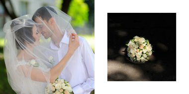 Mutlu gelin ve damat düğünlerinde 