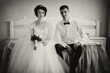 Mutlu gelin ve damat düğünlerinde 