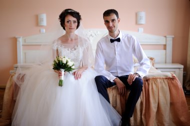 Mutlu gelin ve damat düğünlerinde 