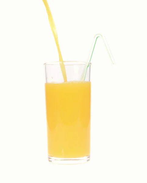 Suco de laranja no backgroud branco — Fotografia de Stock